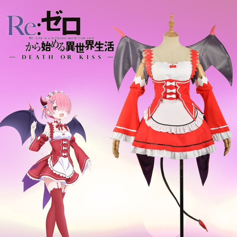 Re:ゼロから始める異世界生活 リゼロ コスプレ衣装 ラム 悪魔メイド服