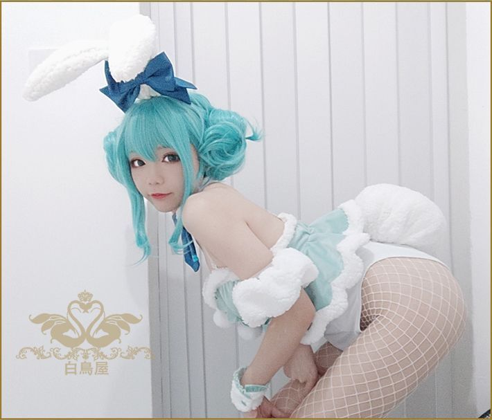 初音ミク バニー白うさぎ コスプレ 靴 ウィッグ付き フルセット 『4年 